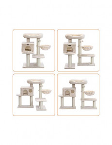 Copac pentru pisici, Feandrea, PCT01M, Bej, ‎70 x 60 x 112 cm - Img 7