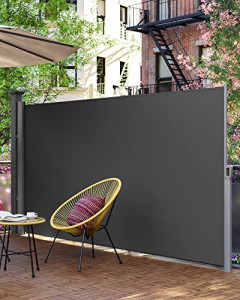 Copertina solara laterala, Songmics, Gri, 200x400 cm - Img 3