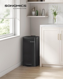 Cos de gunoi Negru Songmics 28.5x34x54.4 cm - Img 2