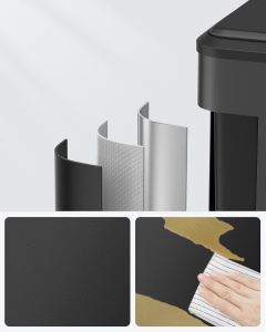 Cos de gunoi Negru Songmics 41.7x33.2x49.4 cm - Img 6