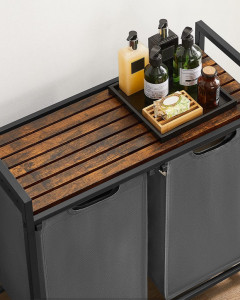 Cos de rufe, Vasagle, 2 x 46 l, 73 x 33 x 72 cm, BLH201G01 - Img 2
