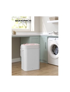 Cos pentru rufe, Songmics, 72 L, Alb, LCB010W01, 40 x 30 x 60 cm - Img 2