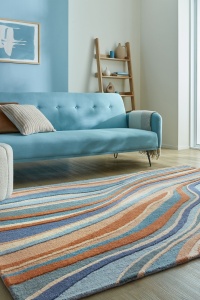 Covor Abstract Flow Albastru 160x230 cm, Flair Rugs - Img 5