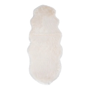 Covor Artificial blana de miel, Alb, 180x60x6.5 cm - Img 3