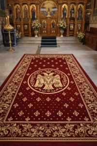 Covor biserica, Lotos, Rosu, 300x400 cm, Delta 15032