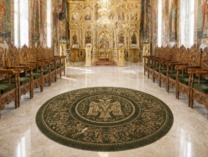 Covor biserica Rotund, Lotos, Verde, 80x80 cm, Delta 15032 310