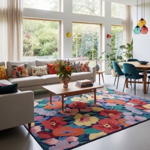Covor Cut Out Floral Multicolor 180x230 cm