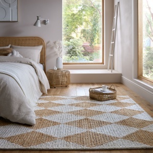 Covor Effie Diamond Jute Bej deschis 160x230 cm, Flair Rugs