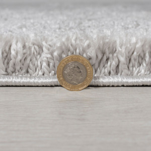 Covor Feather Soft Gri 133X133 cm, rotund, Flair Rugs - Img 5