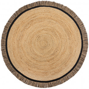 Covor Kahana Negru 180X180 cm, rotund, Flair Rugs - Img 2