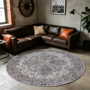 Covor Rotund INKA V4 Bej 120x120 cm