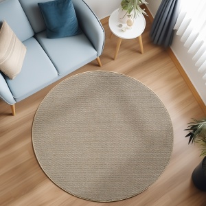 Covor rotund Loom Bej 160x160 cm - Img 2