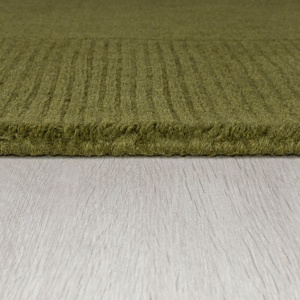 Covor Textured Wool Border Verde 160X230 cm, Flair Rugs - Img 5