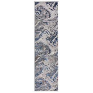 Covor traversă Marbled Bleumarin 60X230 cm, Flair Rugs - Img 2