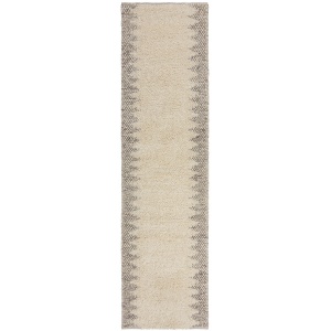 Covor traversa Minerals Border Negru 60X230 cm, Flair Rugs - Img 2