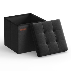 Cufar depozitare otoman Minota Negru 30x30x30 cm