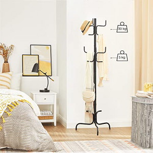 Cuier, Songmics, Negru, 54x54x171.1 cm - Img 3