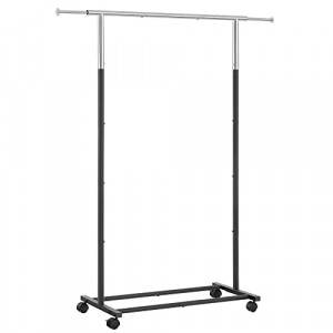 Cuier stender, Songmics, Negru, 120x40x160 cm - Img 2
