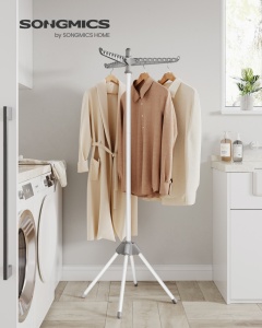 Cuier uscare rufe Songmics Alb 65x65x150 cm - Img 2