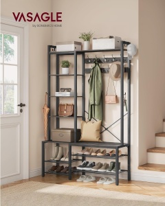 Cuier Vasagle Negru 120x40x190 cm - Img 2