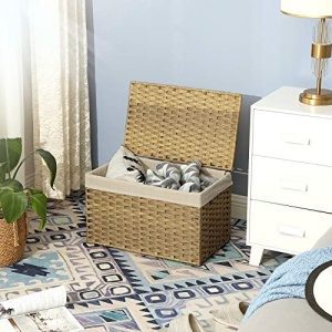 Cutie de depozitare, Songmics, Galben, 55.5x34.0x34.0 cm - Img 3