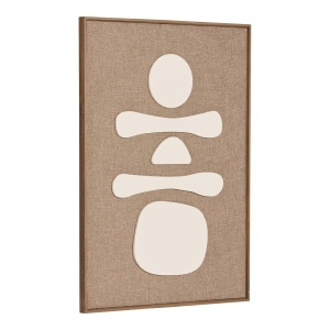 Decoratiune de perete Diva, Maro/Bej, 2.5x50x70 cm - Img 4