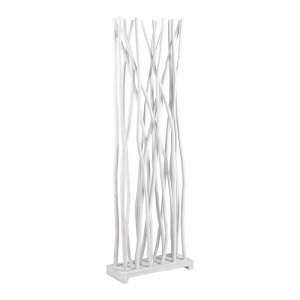 Decoratiune podea Jati, Alb pal, 20x60x190 cm - Img 2