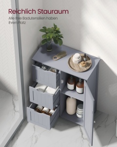 Dulap baie Vasagle Gri 60x30x81 cm - Img 3