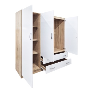 Dulap cu 2 usi, Alvia, Alb, 150x51x180 cm - Img 2