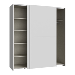 Dulap cu 2 usi Noez I Alb 170.5x61x190.5 cm - Img 2
