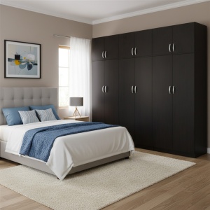 Dulap cu 6 usi, Athos II, V7, Wenge, 240x42x240 cm