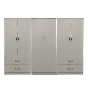 Dulap cu 6 usi, Athos, V4, Alb, 240x42x180 cm - Img 2