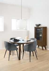 Dulap cu vitrina A-Line, Gri, 145x72x36 cm - Img 2