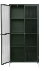 Dulap cu vitrina BRONCO, Verde, 40x190x90 cm