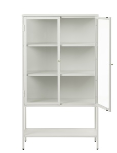 Dulap cu vitrina CARMEL, Alb, 40x160x90 cm - Img 2