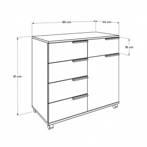 Dulap Diverse ADR-415 High Gloss Alb - Img 5