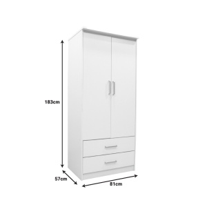 Dulap dormitor Olympus A Pako World Alb 81x57x183 cm - Img 6