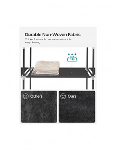 Dulap pliabil, Songmics, 150 x 45 x 175, LSF03H, Negru - Img 3