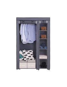 Dulap pliabil, Songmics, Gri, LSF007G, 110 x 45 x 175 cm - Img 4