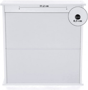 Dulap suspendat pentru baie, Vasagle, Cu oglinda, 56 x 13 x 58 cm - Img 5