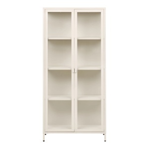 Dulap vitrina Brisbane, Alb pal, 35x80x175 cm - Img 5