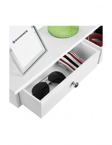 Etajera cu rafturi, Songmics, Alb, LWS65WT, 65 x 15 x 10 cm - Img 2