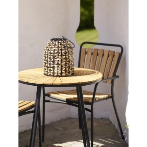 Felinar decorativ Pinto, Natural, 24x24x28.5 cm - Img 2