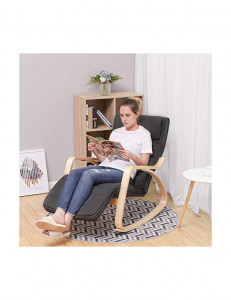 Fotoliu balansoar, Songmics, Gri, LYY10G, 150 Kg, 67 x 115 x 91 cm - Img 3