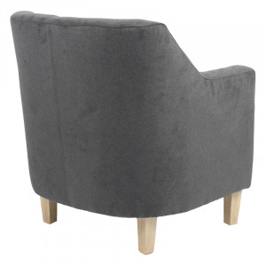 Fotoliu Joyful material textil antracit - culoare lemn natural 71x71x81cm - Img 2