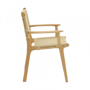 Fotoliu Olivier lemn de fag culoare lemn natural funie culoare lemn naturala 62x60x85cm - Img 3