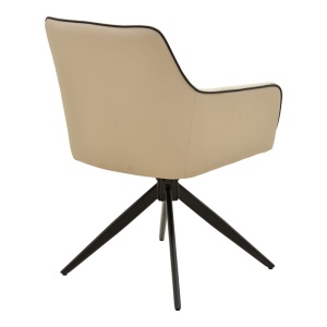 Fotoliu rotativ Debra, Pako World, Textil, Bej 64x60x83 cm - Img 2