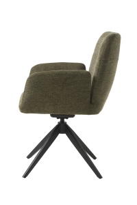 Fotoliu rotativ ROXANA SELECT, Verde masliniu, 62x88x58 cm - Img 3
