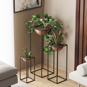Ghiveci decorativ GED019B Cupru 28x80x28 cm - Img 3