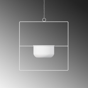 Ghiveci decorativ Pandantif Alb 40x40x17 cm - Img 6